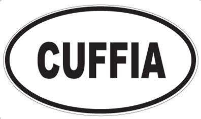 CUFFIA - Oval Sticker