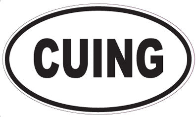 CUING - Oval Sticker