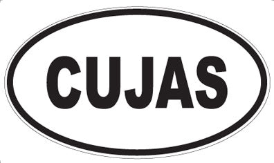 CUJAS - Oval Sticker