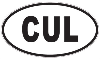 CUL - 3 Letter Initials Oval Sticker