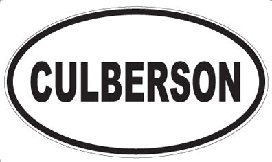 CULBERSON - Oval Sticker