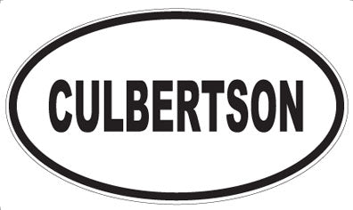 CULBERTSON - Oval Sticker