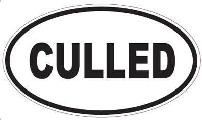 CULLED - Oval Sticker