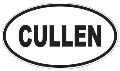 CULLEN - Oval Sticker