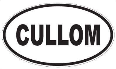 CULLOM - Oval Sticker