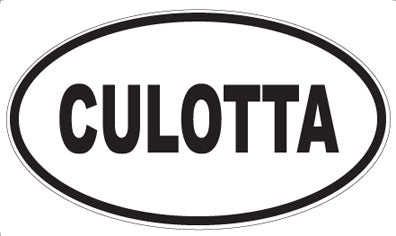 CULOTTA - Oval Sticker