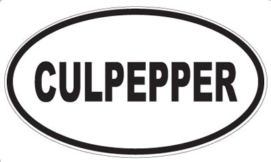 CULPEPPER - Oval Sticker
