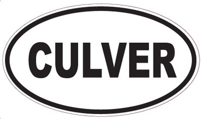 CULVER - Oval Sticker