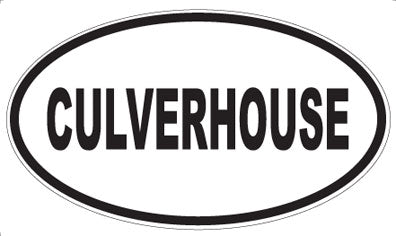 CULVERHOUSE - Oval Sticker