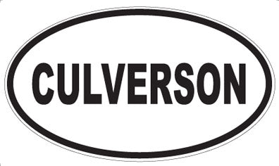 CULVERSON - Oval Sticker