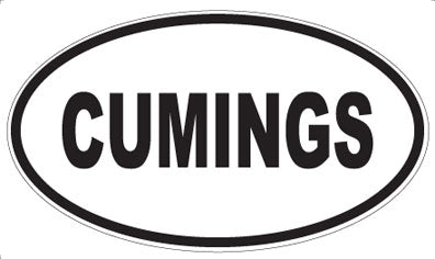 CUMINGS - Oval Sticker