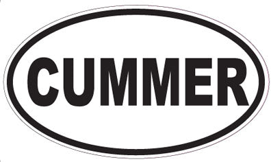 CUMMER - Oval Sticker