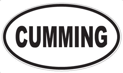 CUMMING - Oval Sticker