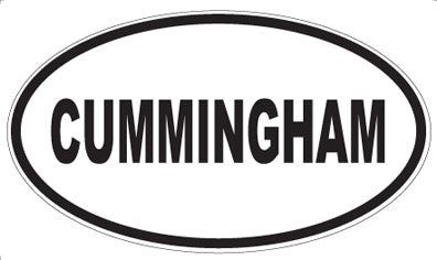 CUMMINGHAM - Oval Sticker