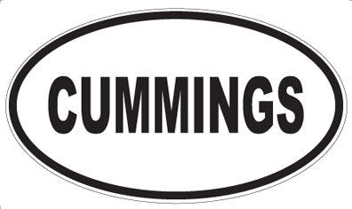 CUMMINGS - Oval Sticker