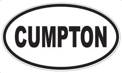 CUMPTON - Oval Sticker