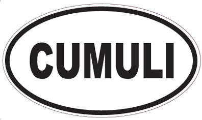 CUMULI - Oval Sticker