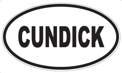 CUNDICK - Oval Sticker