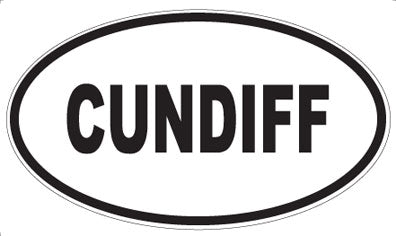 CUNDIFF - Oval Sticker