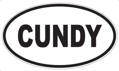 CUNDY - Oval Sticker