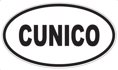 CUNICO - Oval Sticker