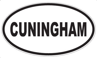 CUNINGHAM - Oval Sticker