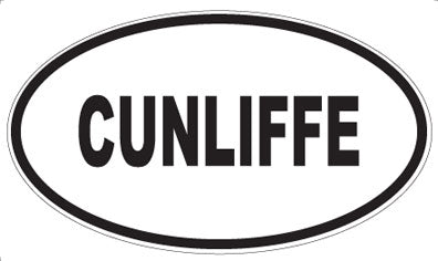 CUNLIFFE - Oval Sticker