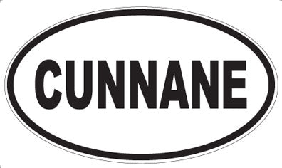 CUNNANE - Oval Sticker