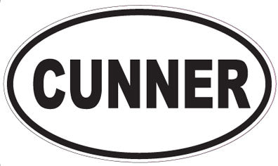 CUNNER - Oval Sticker