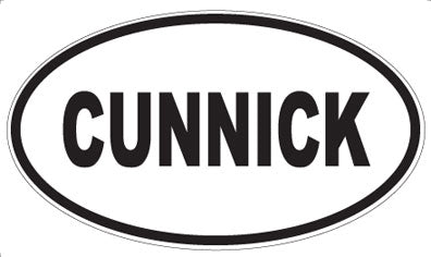 CUNNICK - Oval Sticker