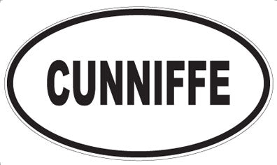 CUNNIFFE - Oval Sticker