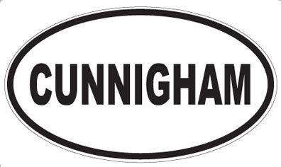 CUNNIGHAM - Oval Sticker