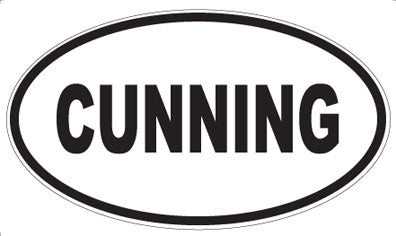 CUNNING - Oval Sticker