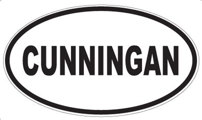 CUNNINGAN - Oval Sticker