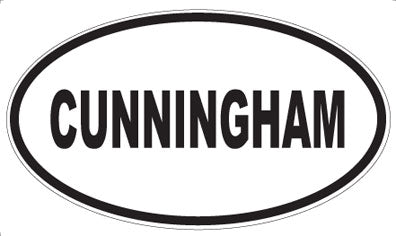 CUNNINGHAM - Oval Magnet