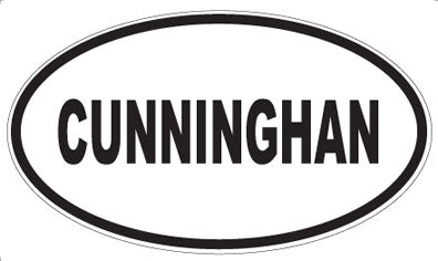 CUNNINGHAN - Oval Sticker
