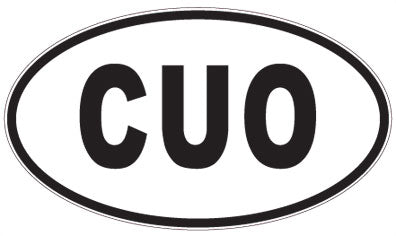 CUO - 3 Letter Initials Oval Sticker