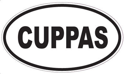 CUPPAS - Oval Sticker