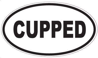 CUPPED - Oval Sticker