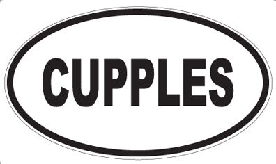 CUPPLES - Oval Sticker