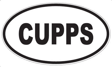 CUPPS - Oval Sticker