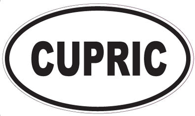 CUPRIC - Oval Sticker