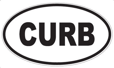 CURB - Oval Sticker