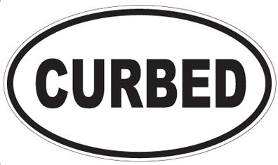 CURBED - Oval Sticker