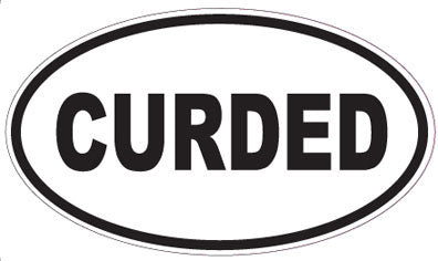 CURDED - Oval Sticker