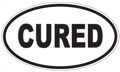 CURED - Oval Sticker