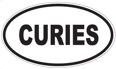 CURIES - Oval Sticker