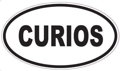 CURIOS - Oval Sticker