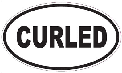 CURLED - Oval Sticker