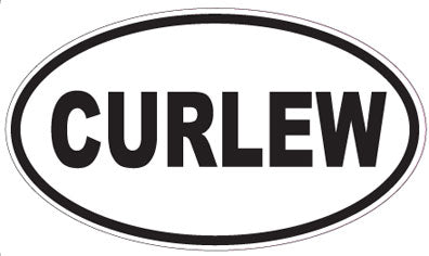CURLEW - Oval Sticker